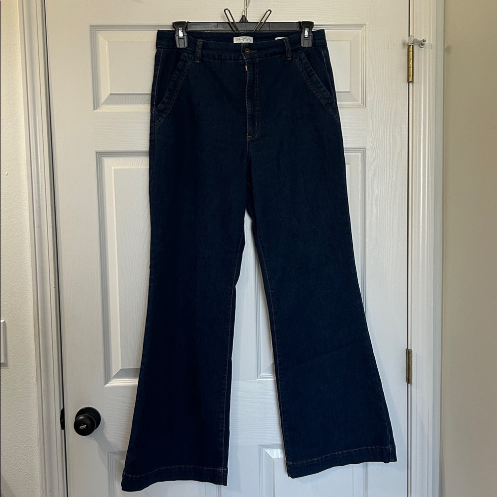 Sofia by Sofia Vergara Deep Blue Trouser Flare Jeans